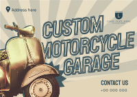 Retro Motor Repair Postcard