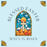 Easter Stained Glass Linkedin Post