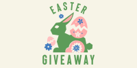 Floral Easter Bunny Giveaway Twitter Post