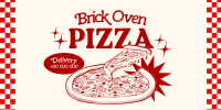 Retro Brick Oven Pizza Twitter Post