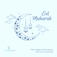 Magical Moon Eid Mubarak Linkedin Post