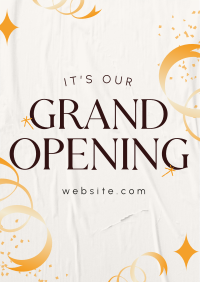 Ribbon Grand Opening Flyer Design