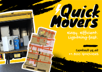 Quick Movers Postcard