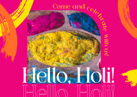 Hello Holi Postcard