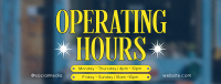 Minimalist Operating Hours Facebook Cover Image Preview