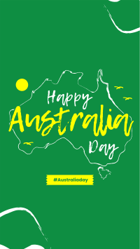 Australia Sketch Map Facebook Story Design