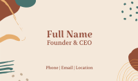 Organic Abstract Business Card Design