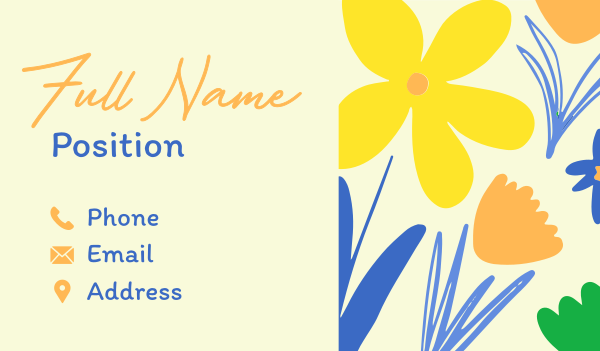 Minimal and Feminine Floral Business Card Design