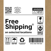 Shipping Label Instagram Post Design