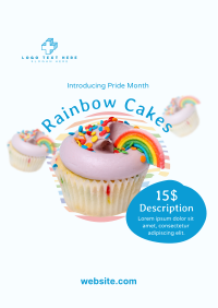 Pride Rainbow Cupcake Flyer