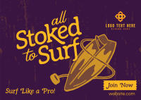 Stoked to Surf Postcard