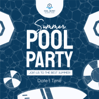 Summer Pool Party Instagram Post Image Preview