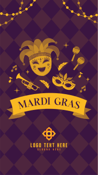 Mardi Gras Celebration TikTok Video Design