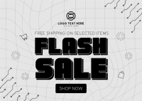 Techno Flash Sale Deals Postcard