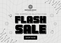 Techno Flash Sale Deals Postcard Image Preview