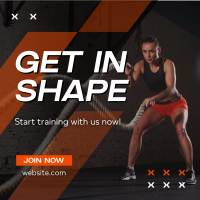 Power Fitness Training Linkedin Post Design