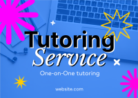 Tutoring Service Postcard Design