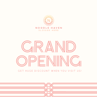 Minimalist Art Deco Grand Opening Instagram Post