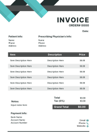 Medical Ribbons Invoice