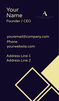 Premium Gold Letter A Business Card Image Preview