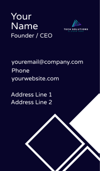 Premium Tech Pyramid Business Card Image Preview