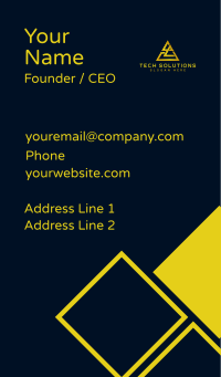 Premium Pyramid Triangle Business Card Image Preview