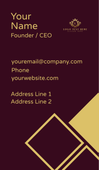 Premium Crown Shield Business Card Image Preview
