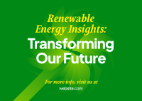 Renewable Energy Seminar Postcard Design