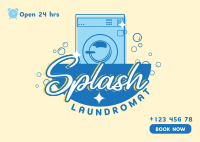 Splash Laundromat Postcard
