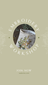 Embroidery Workshop Facebook Story