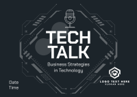 Tech Talk Podcast Postcard Design