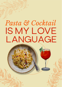 Minimalist Pasta Quote Flyer