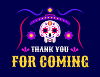 Dia De Los Muertos Thank You Card