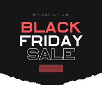 Black Friday Paper Cut Facebook Post Design