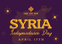 Syria Independence Day Postcard