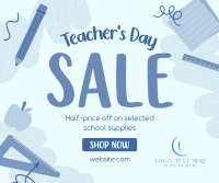 Supplies Sale for Teachers Facebook Post