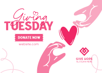 Give back this Giving Tuesday Postcard Image Preview