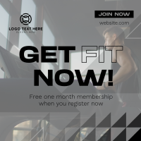 Edgy Fitness Gym Instagram Post Design