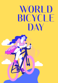 Lets Ride this World Bicycle Day Poster