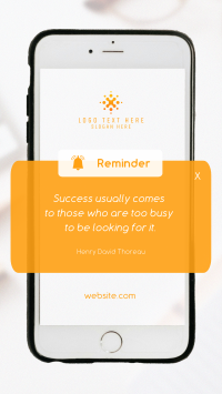 Business Quote Phone Reminder Instagram Story