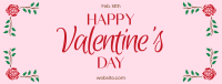 Valentine Border Rose Facebook Cover