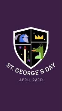 St. George's Day Shield Instagram Story