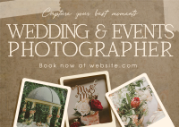 Rustic Wedding Photographer Postcard