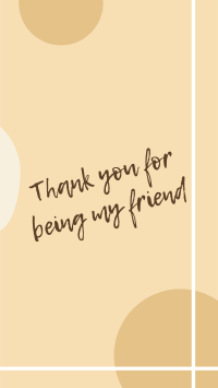 Thank you friend greeting Facebook Story