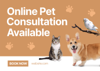 Online Vet Consultation Postcard Image Preview