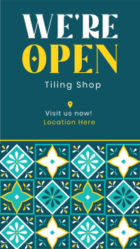 Tiling Shop Opening Instagram Story