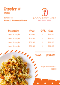 Italian Pasta Invoice