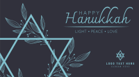 Floral Hanukkah Star Facebook Event Cover