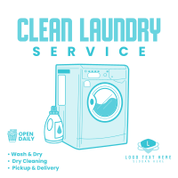 Clean Laundry Wash Instagram Post
