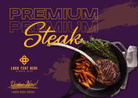 Premium Steak Order Postcard